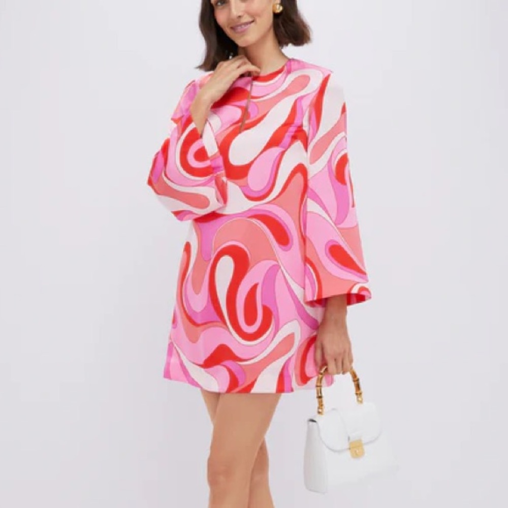 HYACINTH HOUSE | Pink Mod Gil Mitzi Mini Swirl Retro Dress | SIZE XXS NWT